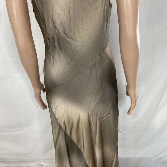 NEW RAG & BONE Daisy Satin Maxi Dress • Size 6 • Brown Multicolor - Picture 4 of 12
